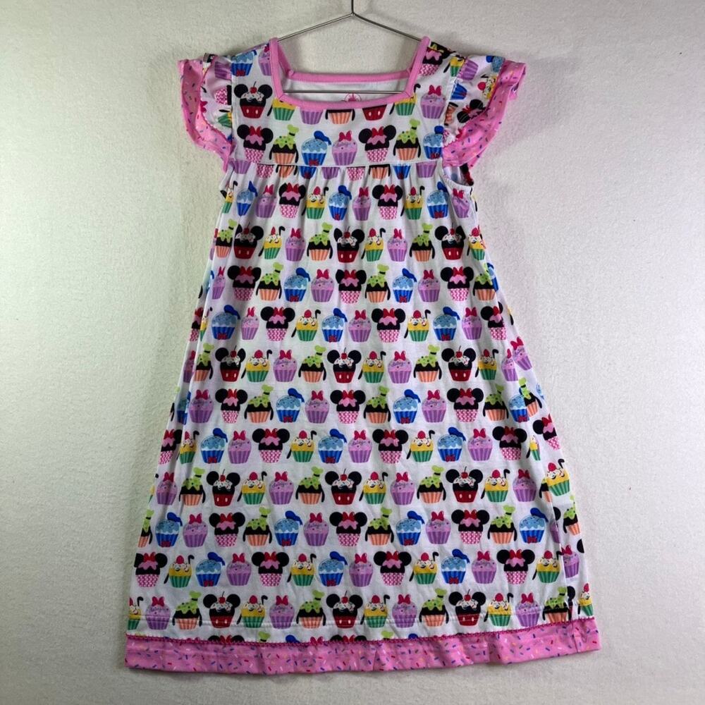 Disney Pajama Gown Girls 9/10 Character Cupcake PJ